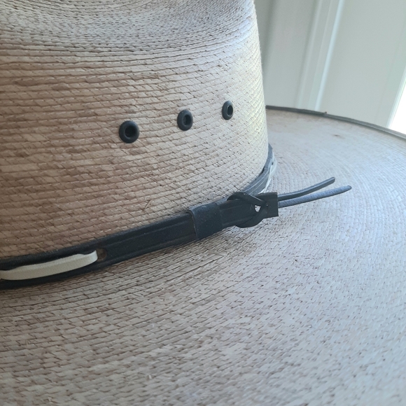 Wide Brim Tan and Black Hat Accessory - Picture 5 of 10